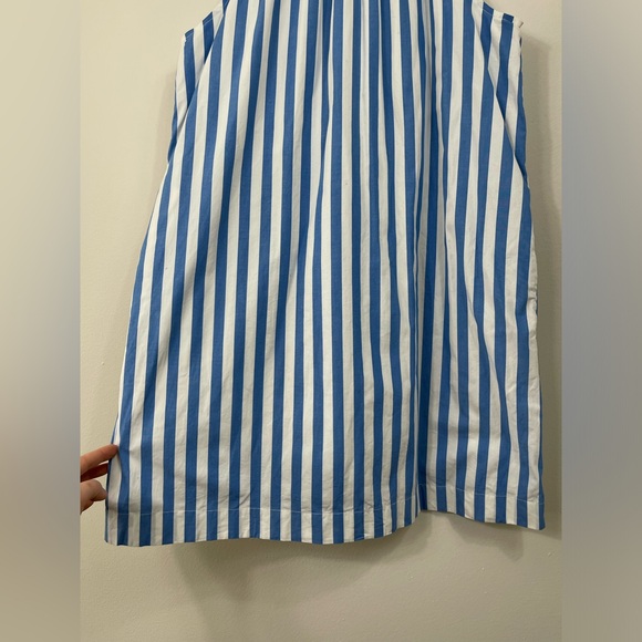 J.Crew Blue and White Striped Cotton Work Summer SunDress Dress Size 12 - Picture 6 of 15